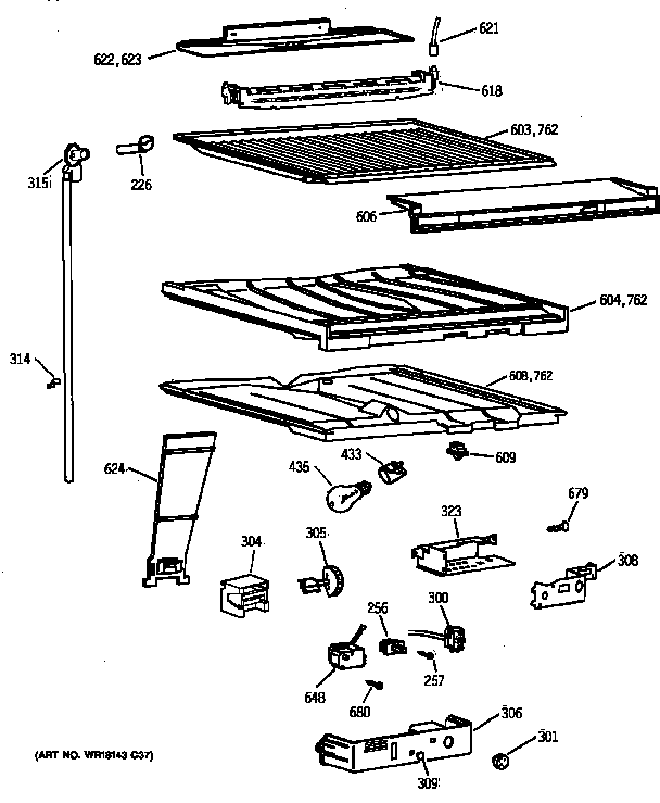 Compartment separator parts