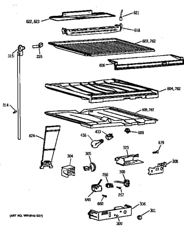 Compartment separator parts