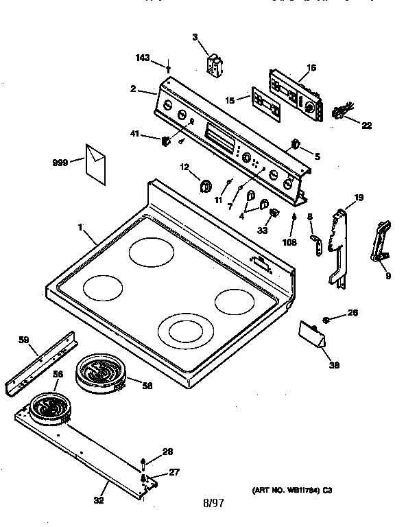 Control panel & cooktop