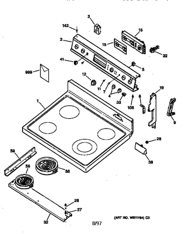 Control panel & cooktop