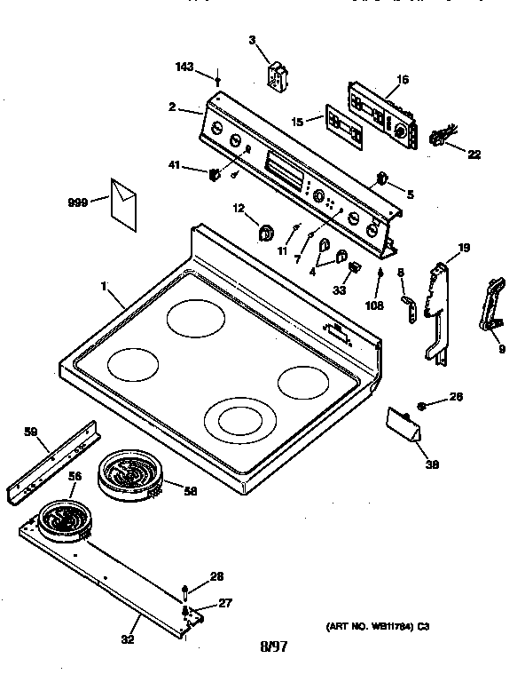 CONTROL PANEL & COOKTOP