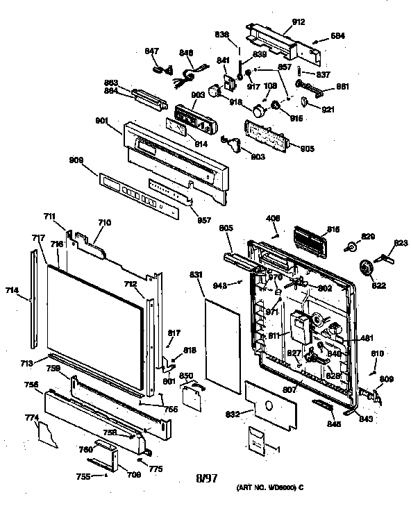 Escutcheon & door assembly