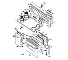 GE JCP67Y1WW control panel, cooktop & doors diagram
