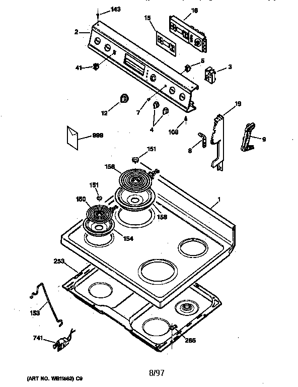 CONTROL PANEL & COOKTOP