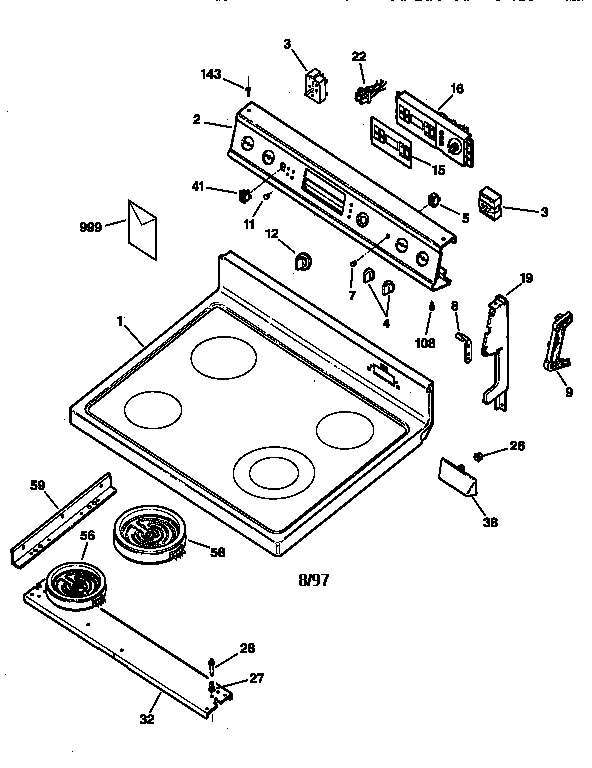 CONTROL PANEL & COOKTOP