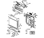 GE GSC1200X06 escutcheon & door assembly diagram