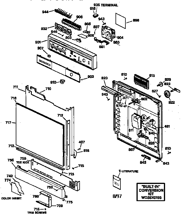 Escutcheon & door assembly