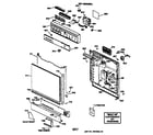 GE GSC900X06BA escutcheon & door assembly diagram