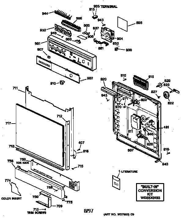 Escutcheon & door assembly