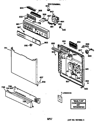 Escutcheon & door assembly