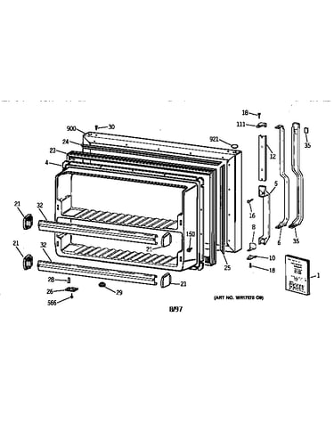 Freezer door