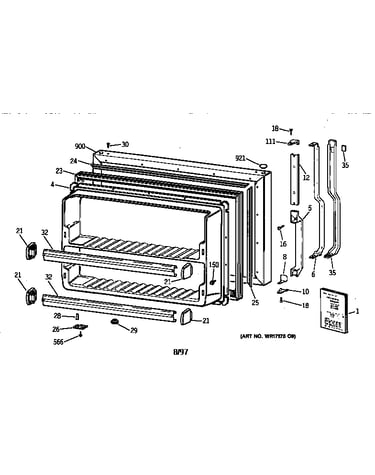 Freezer door