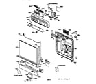 GE GSD900XX01BA escutcheon & door assembly diagram