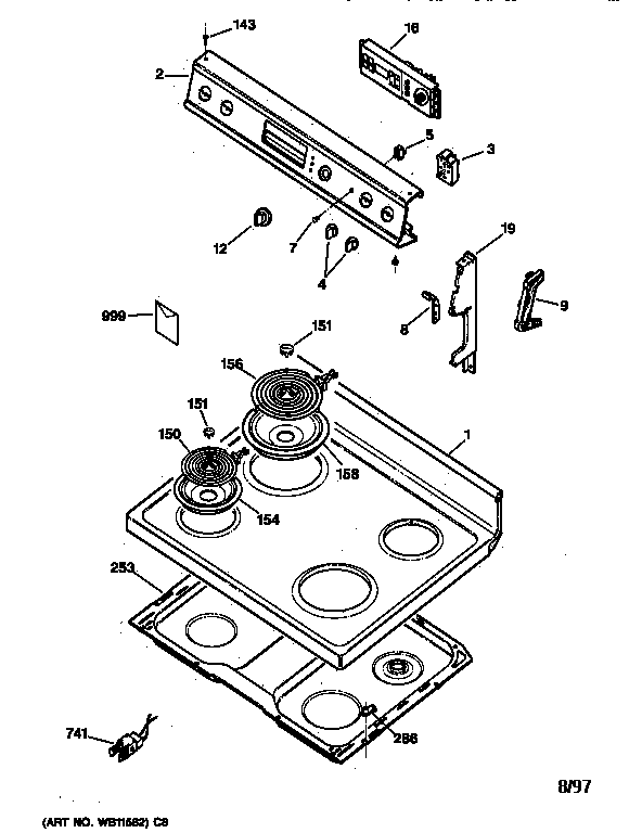 CONTROL PANEL & COOKTOP