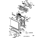 Hotpoint HDA300Y-72BA escutcheon & door assembly diagram