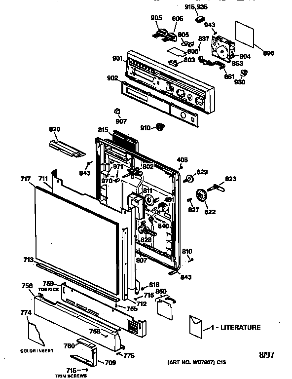 Escutcheon & door assembly