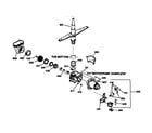 Hotpoint HDA300Y-72BA motor-pump mechanism diagram