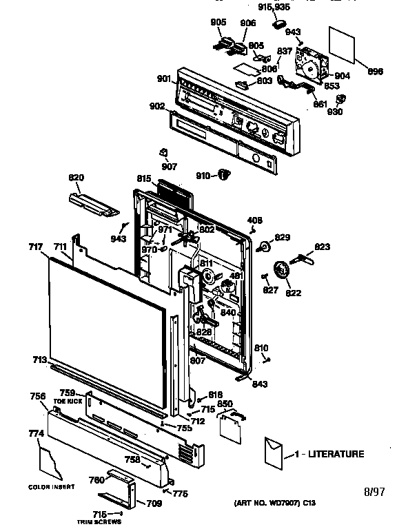 Escutcheon & door assembly
