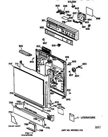 Escutcheon & door assembly