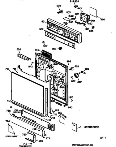 Escutcheon & door assembly