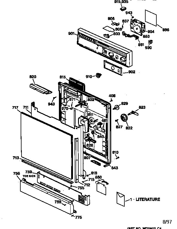 Escutcheon & door assembly
