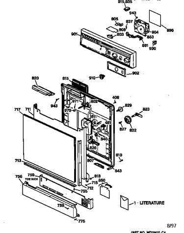 Escutcheon & door assembly