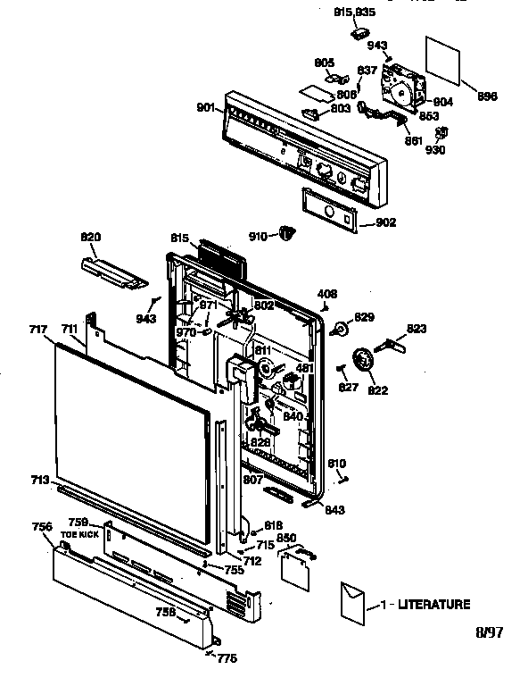 Escutcheon & door assembly