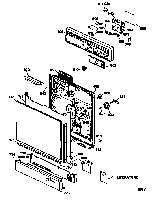 Escutcheon & door assembly