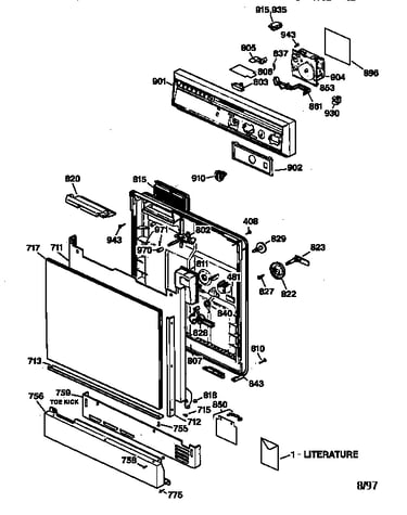 Escutcheon & door assembly