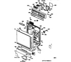 Hotpoint HDA900X-73BA escutcheon & door assembly diagram