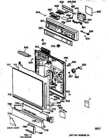 Escutcheon & door assembly