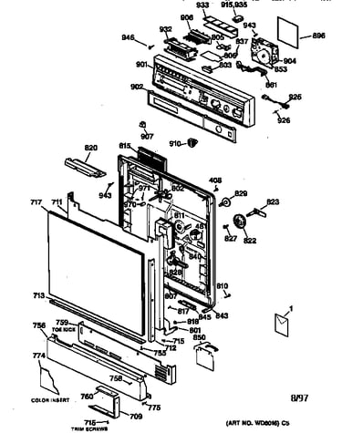 Escutcheon & door assembly