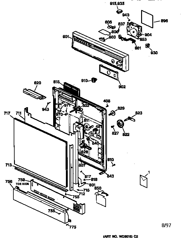 Escutcheon & door assembly