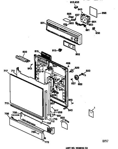 Escutcheon & door assembly