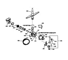 GE HDA150X-73BW motor-pump mechanism diagram