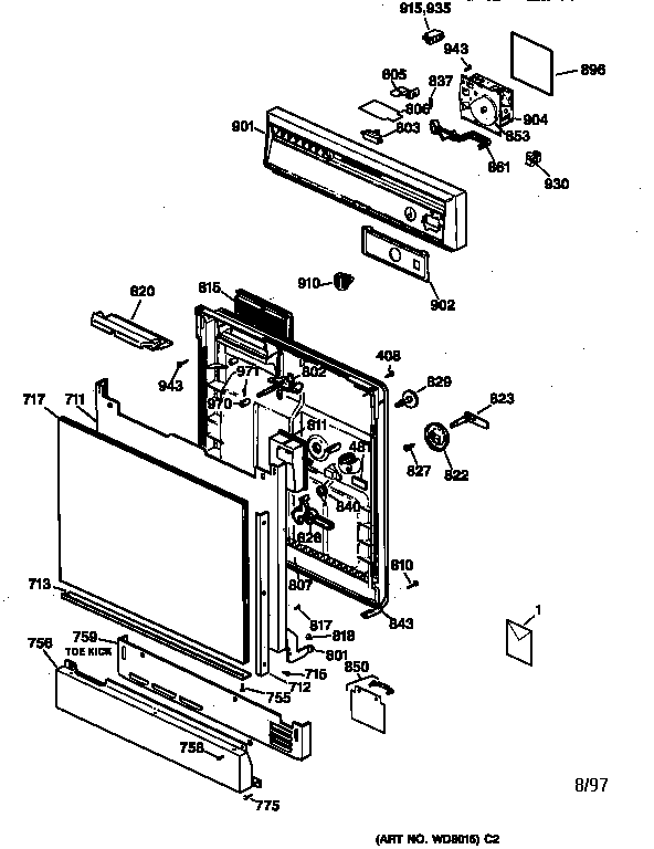Escutcheon & door assembly