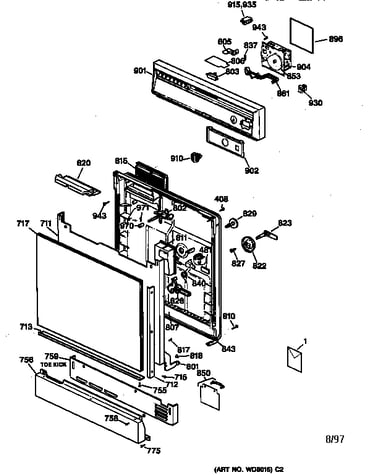 Escutcheon & door assembly