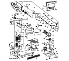 GE MSX25DRZBWW freezer section diagram