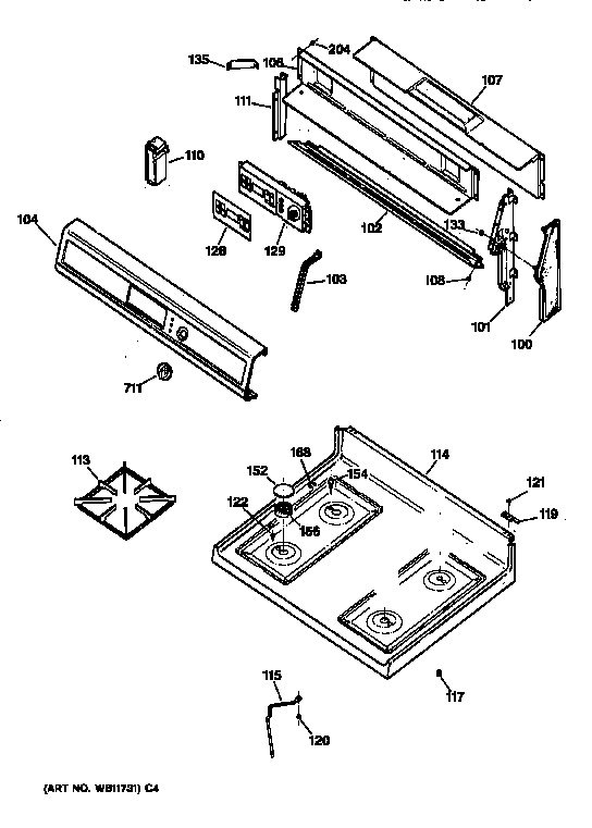 CONTROL PANEL & COOKTOP