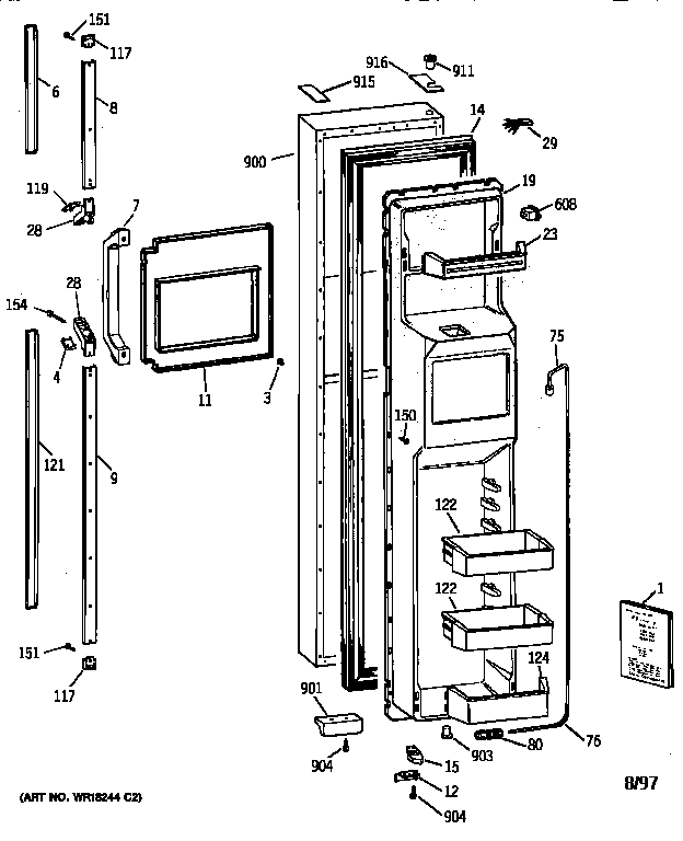 Freezer door