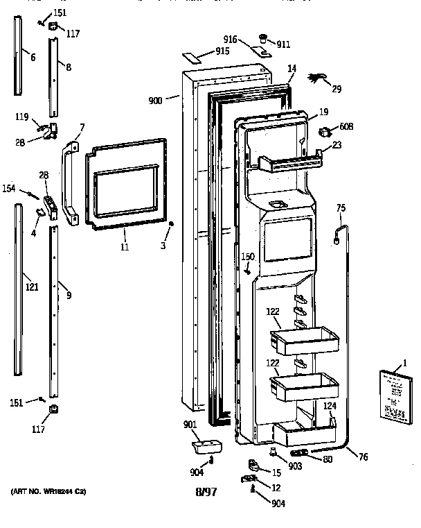 Freezer door