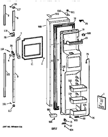 Freezer door