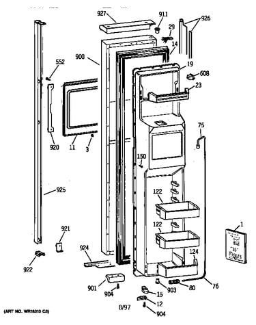 Freezer door