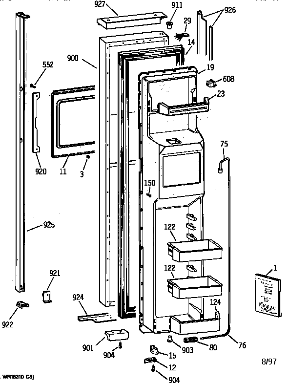 Freezer door