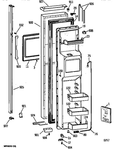Freezer door