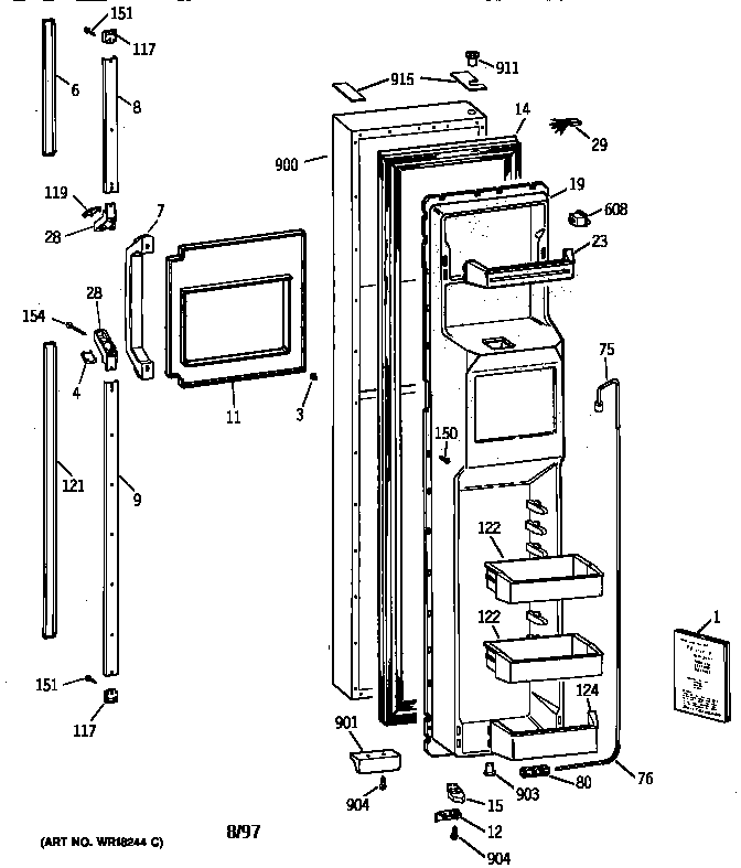 Freezer door