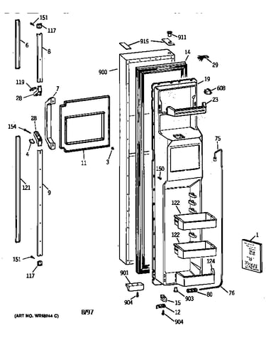 Freezer door