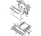 Kenmore 36261121890 door & drawer parts diagram