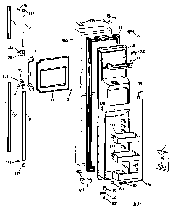 Freezer door