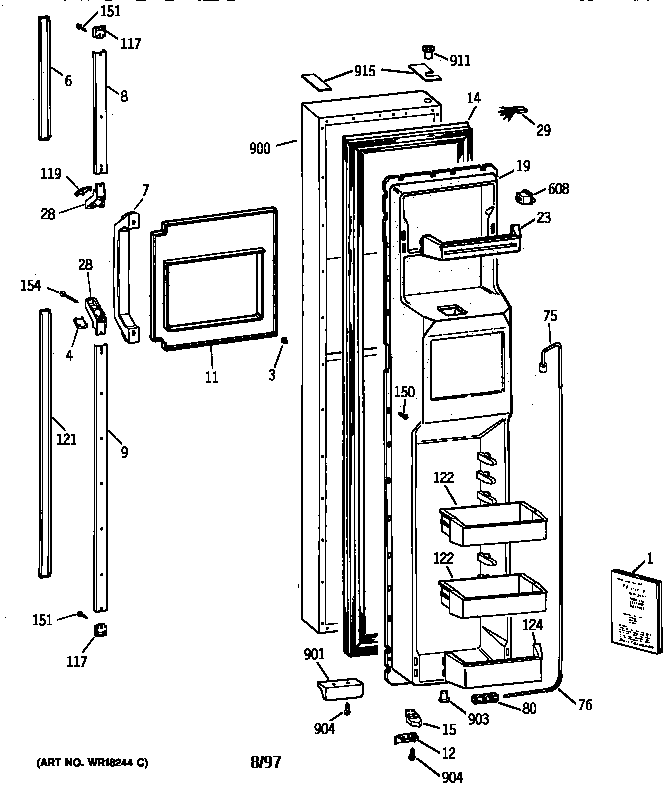 Freezer door